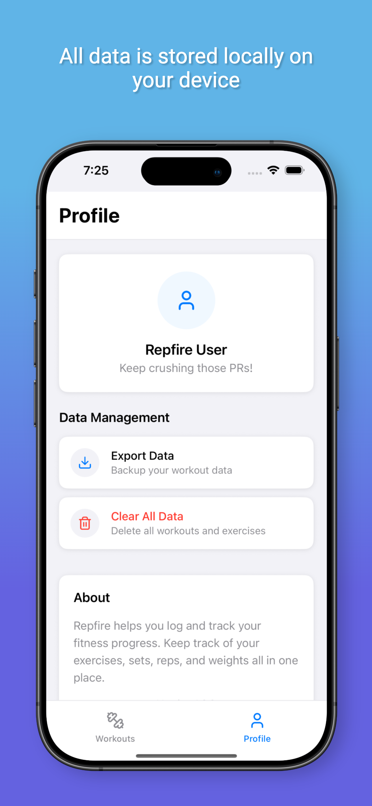 Repfire App - Workout Creation